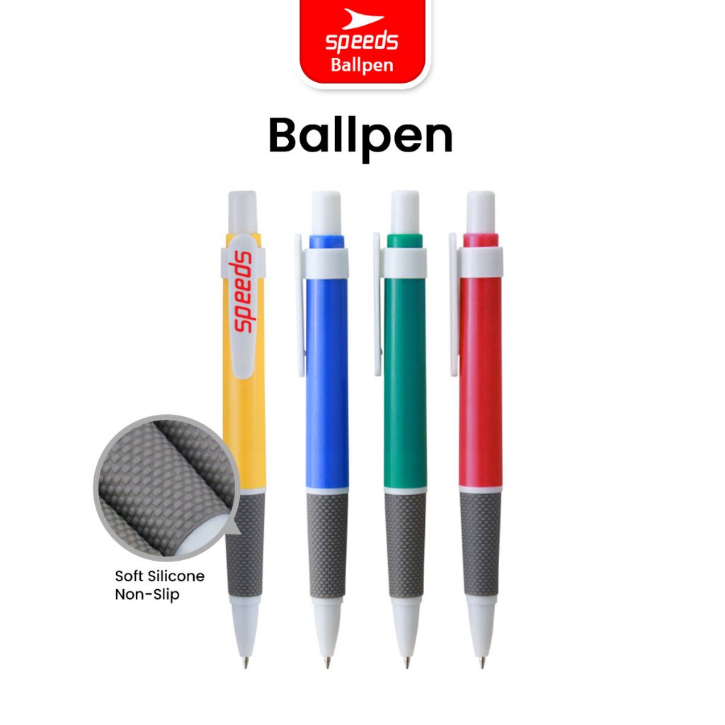 

SPEEDS Bolpoin Hitam Pulpen BallPoint Bolpen Ballpen Pena Alat Tulis Menulis