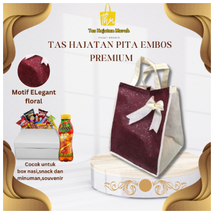 

Tas Hajatan Mewah Lusinan Murah Motif Embos Pita Premium 1 lusin (isi 12 pcs) 22x22 Tiggi 30 cm