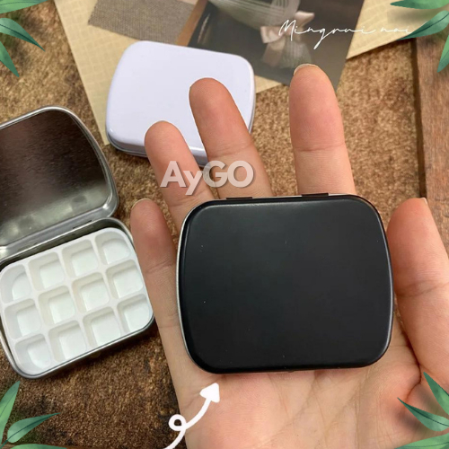 

bib Mini Metal Palette Painting / Palet Lukis Portable / Travel Palette Painting