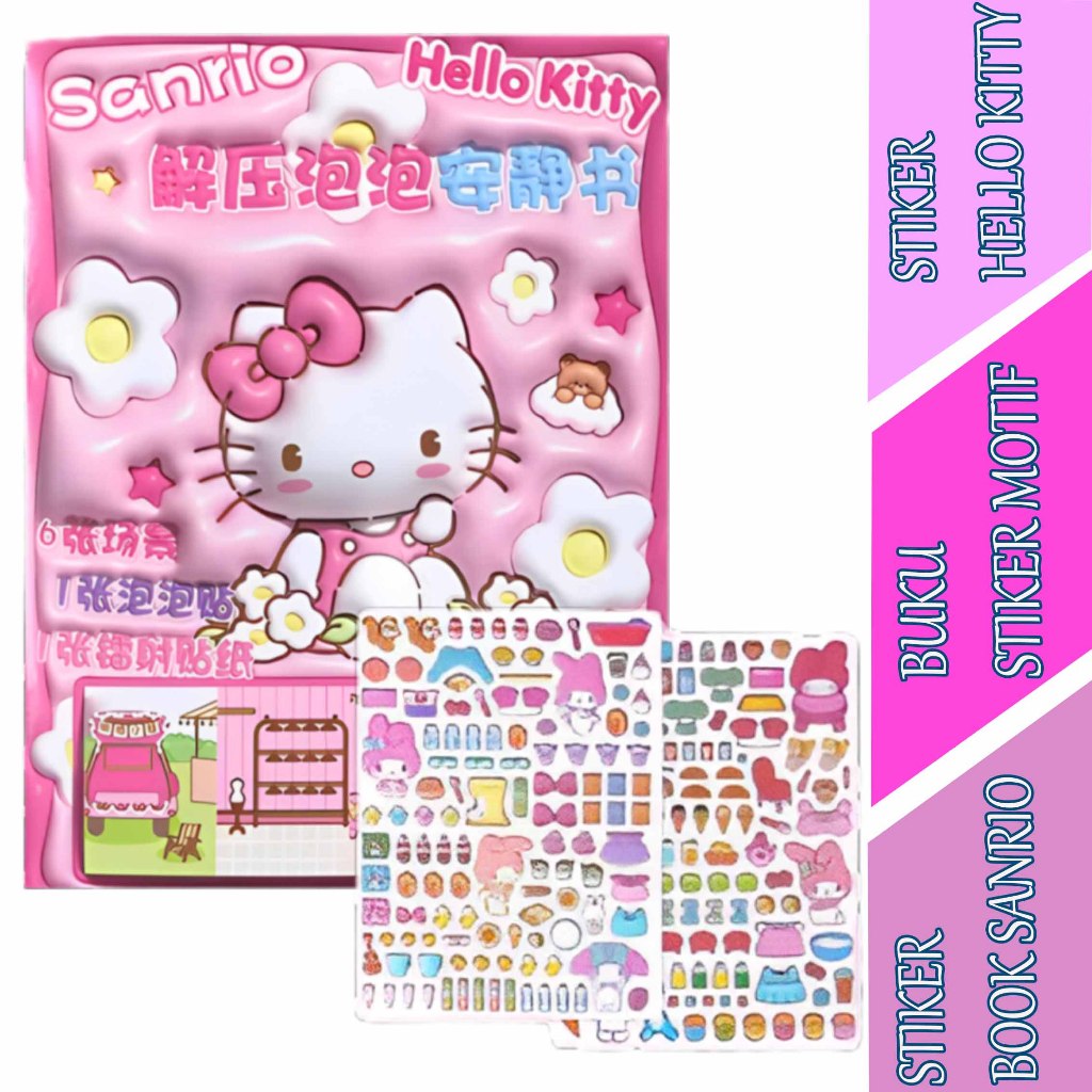 

Buku Stiker Tempel - Buku Stiker Anak - Stiker Book Sanrio Hello Kitty - 1pcs