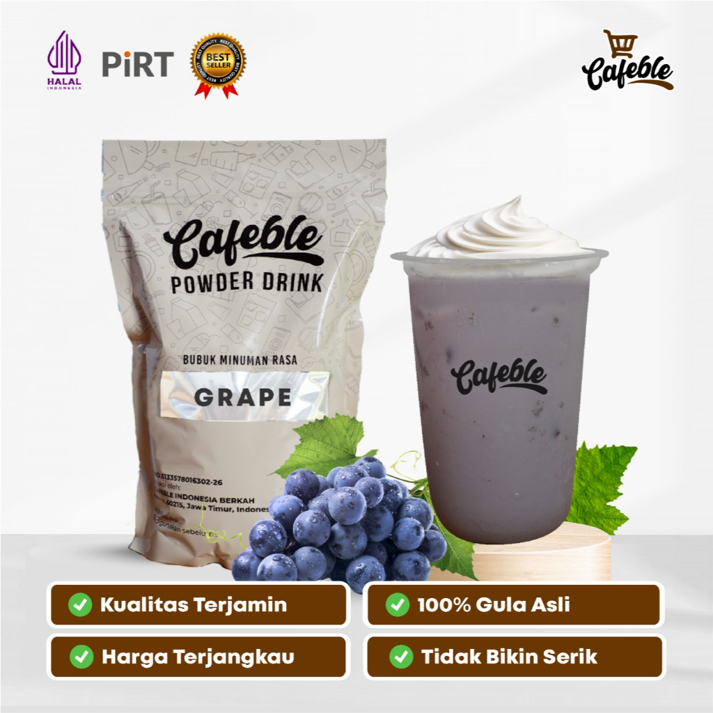 

Cafeble Bubuk Minuman Premium Rasa Anggur Kemasan 1 kg