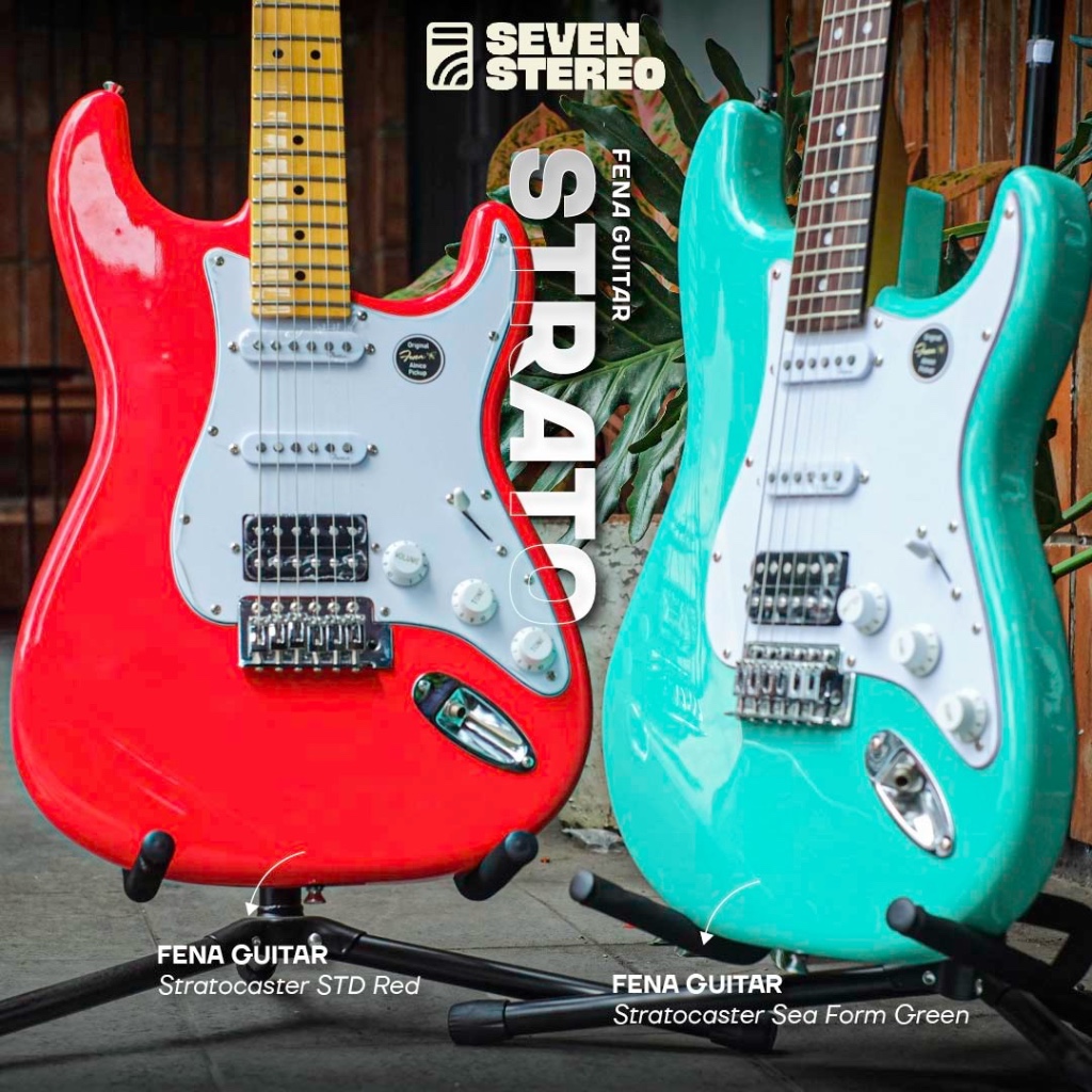 Fena Guitar HSS STD Stratocaster Maple Fretboard Electric Guitar