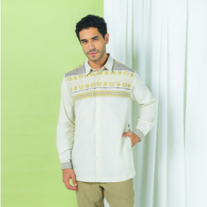Zoya CALFIN Menswear - Baju Koko Pria Lengan Panjang - Bahan Cotton