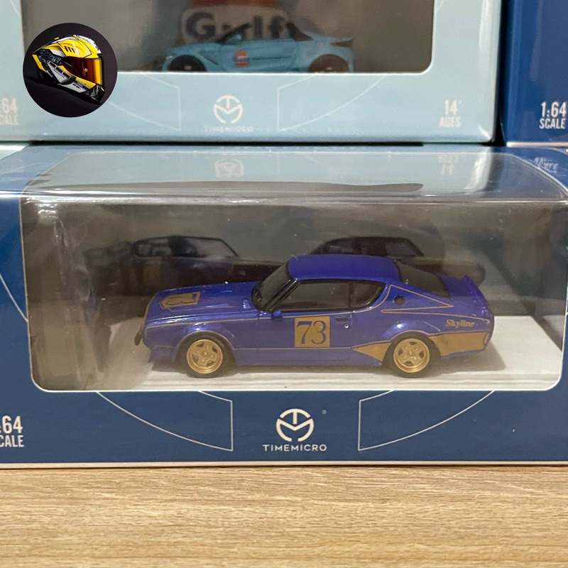 time micro mini scale nissan skyline with figure skala 1/64
