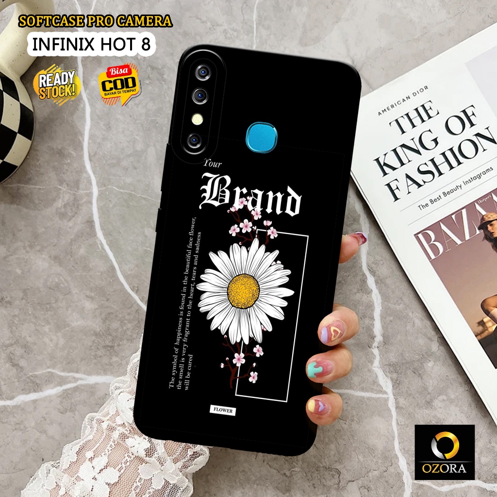 Case Infinix Hot 8 Terbaru - OZORA - Fashion Case Bunga - Casing Hp Infinix Hot 8 - Softcase Infinix