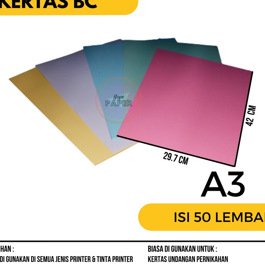 

Bonus Brief Card A3 16 gsm isi 5 lembar Kertas Brief Card A3 Kertas BC A3