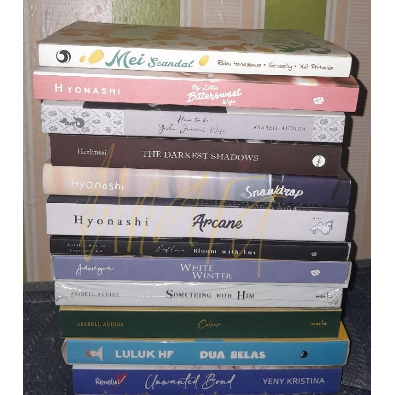 buku novel preloved asabellaudida , hyonasi , adoreyna , luluk hf dll