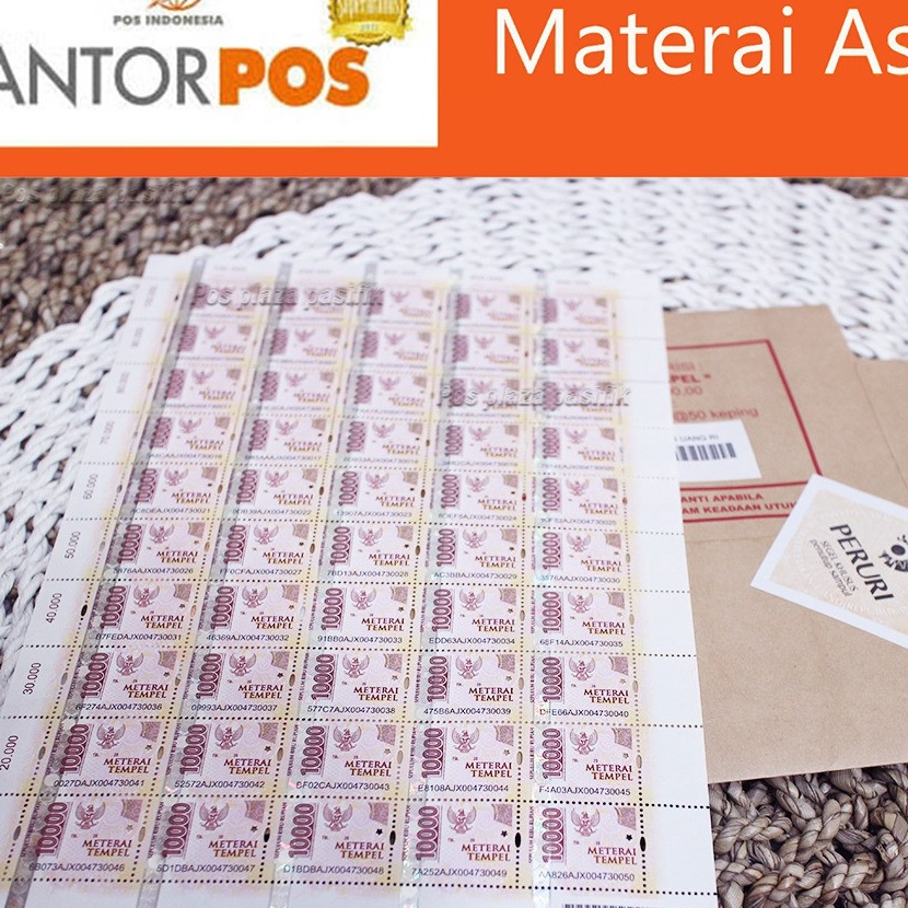 

Spesial JUAL MATERAI 1 ISI 2 PCS MATERAI 1 READY STOCK
