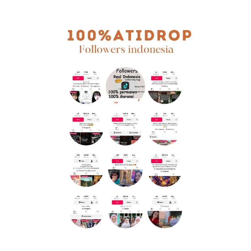 AKUN TIKTOK AFFILIATE /AKUN TIKTOK FOLLOWER INDO AKTIF 100% SEUMUR HIDUP