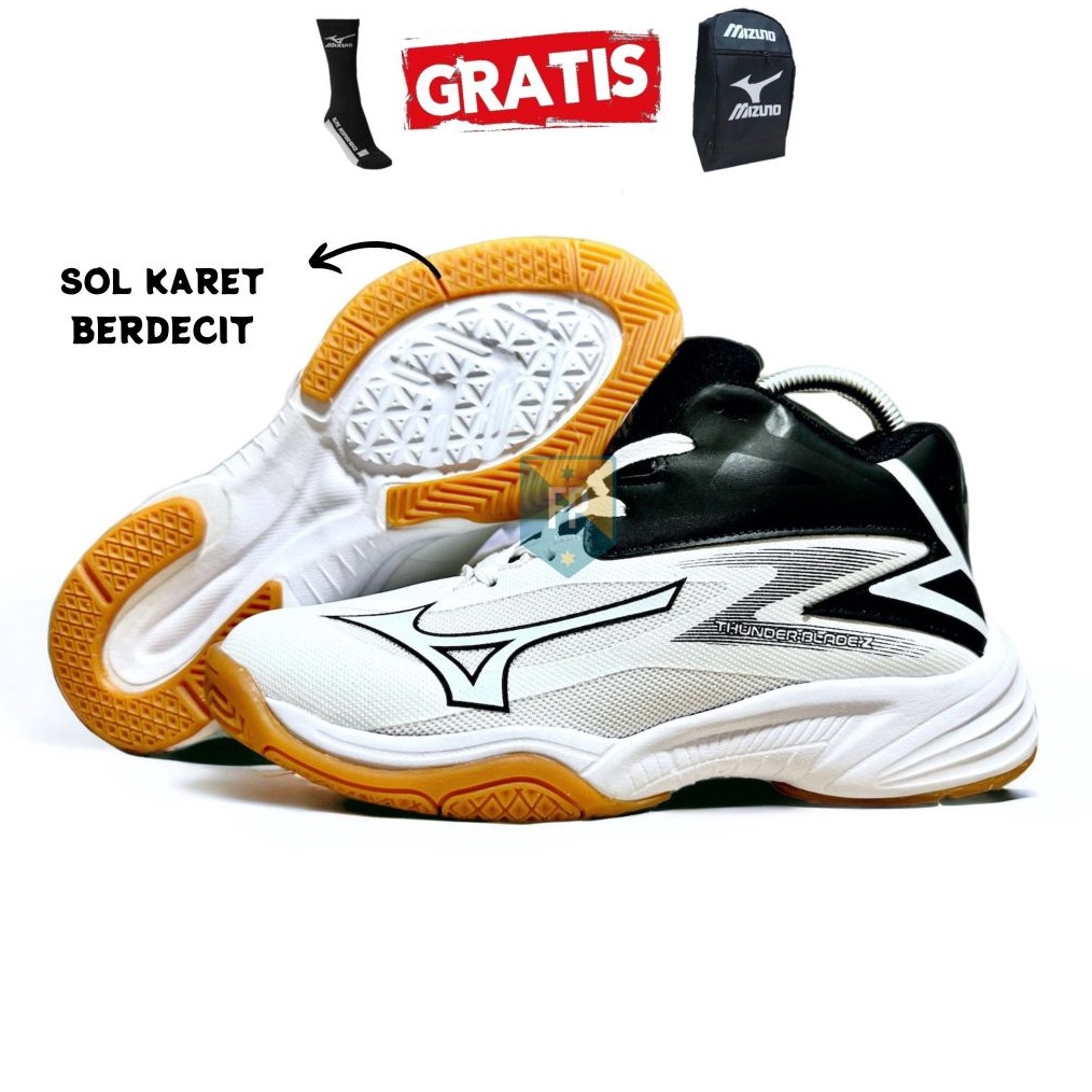 MURRRMERRR Sepatu voli Mizuno Thunder blade Z Volly Ball sol karet anti slip Sepatu Volly Mizuno