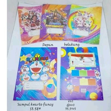 Sampul buku tulis kraf fancy warna