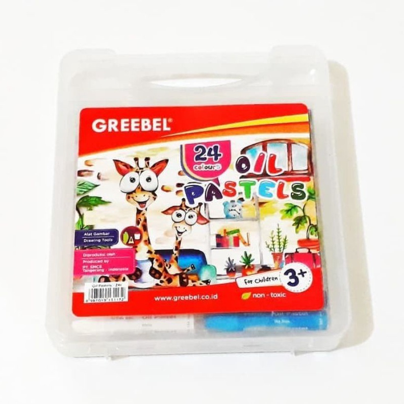 

EKSKLUSIF Crayon Oil Pastel Greebel 24 Warna Non Toxic