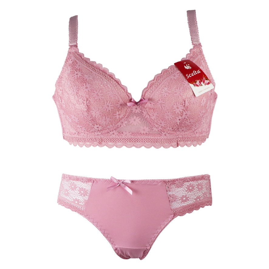 KODE N12P Scelta  Setelan Bra Dan Celana Dalam Pakaian Dalam Wanita Cd Semi Transparan Bh Sc 179 Set