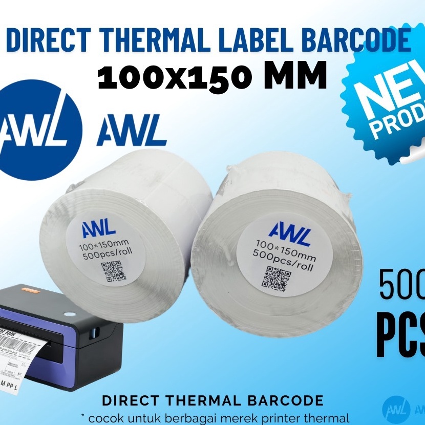 

Termurah LABEL STICKER THERMAL 1x15 BARCODE