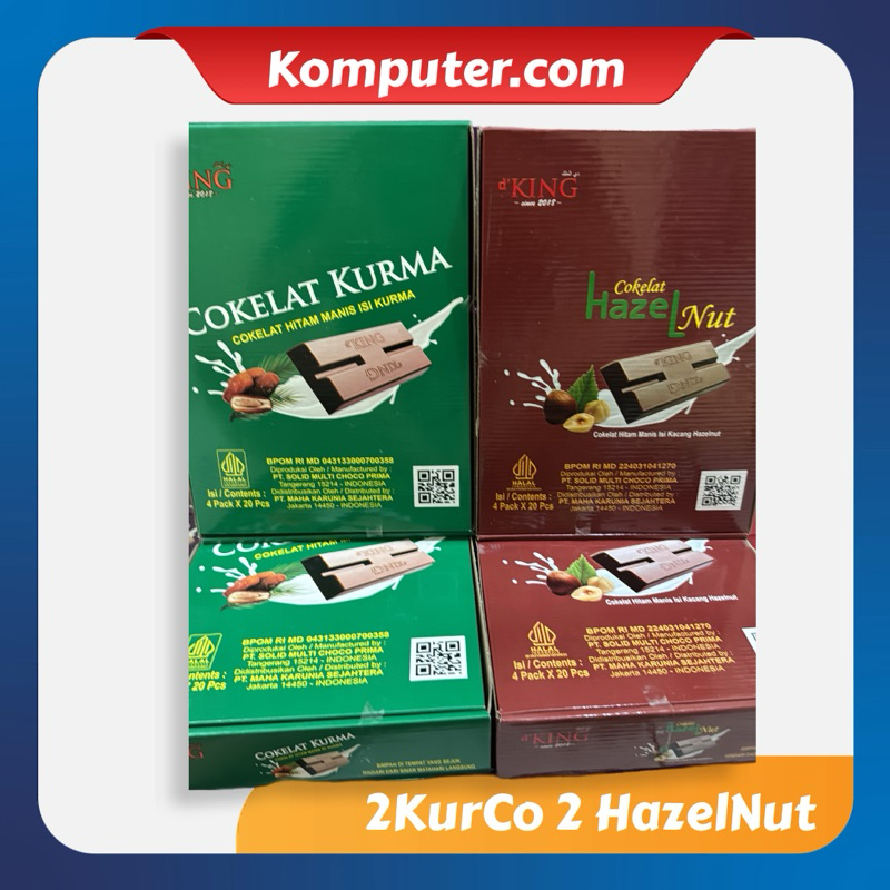 

COKLAT KURZEL Coklat KURma Chocolatte HaZELnut DKING MiX isi 4 Box