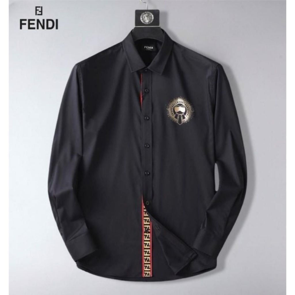 kemeja panjang fendi mirror kemeja polos pria kemeja casual pria kemeja pria fendi shirt