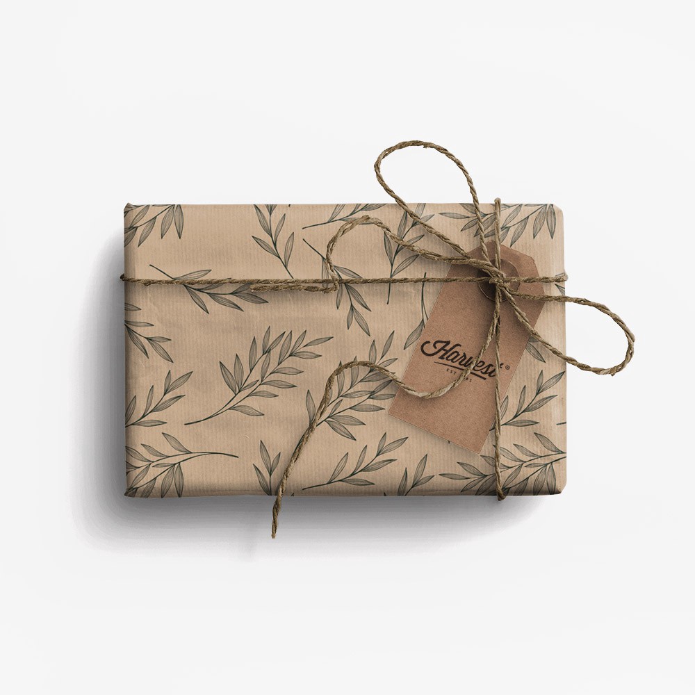 

PRODUK AWAL TAHUN Paket Kertas Kado Tag Harvest EcoFriendly Gift Set Leaves