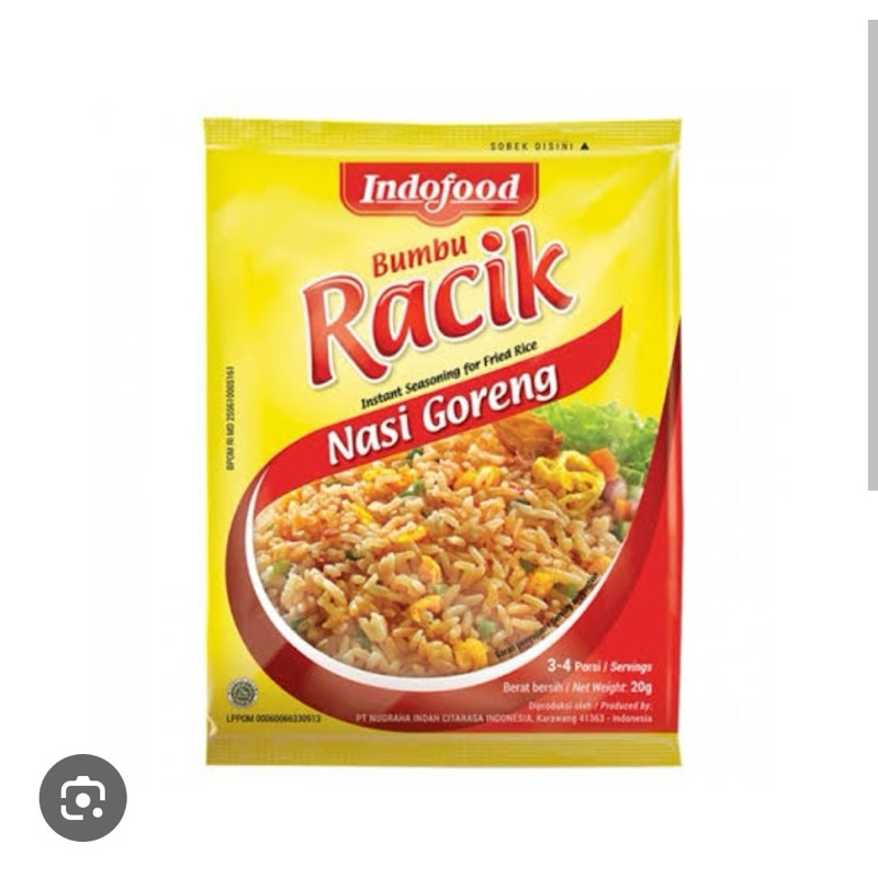 

Indofood Bumbu Racik nasi goreng 20gram