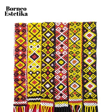 Ikat Kepala Tradisional Manik – Motif Dayak Kalimantan