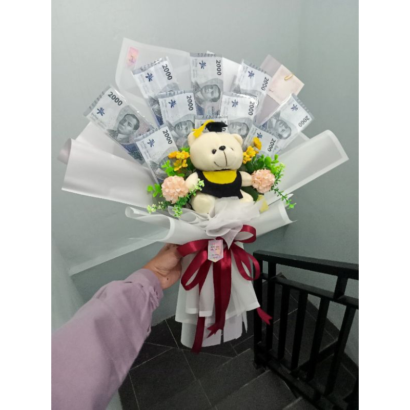 MONEY BOUQUET - BUKET UANG - 10 LEMBAR UANG - 2000 AN