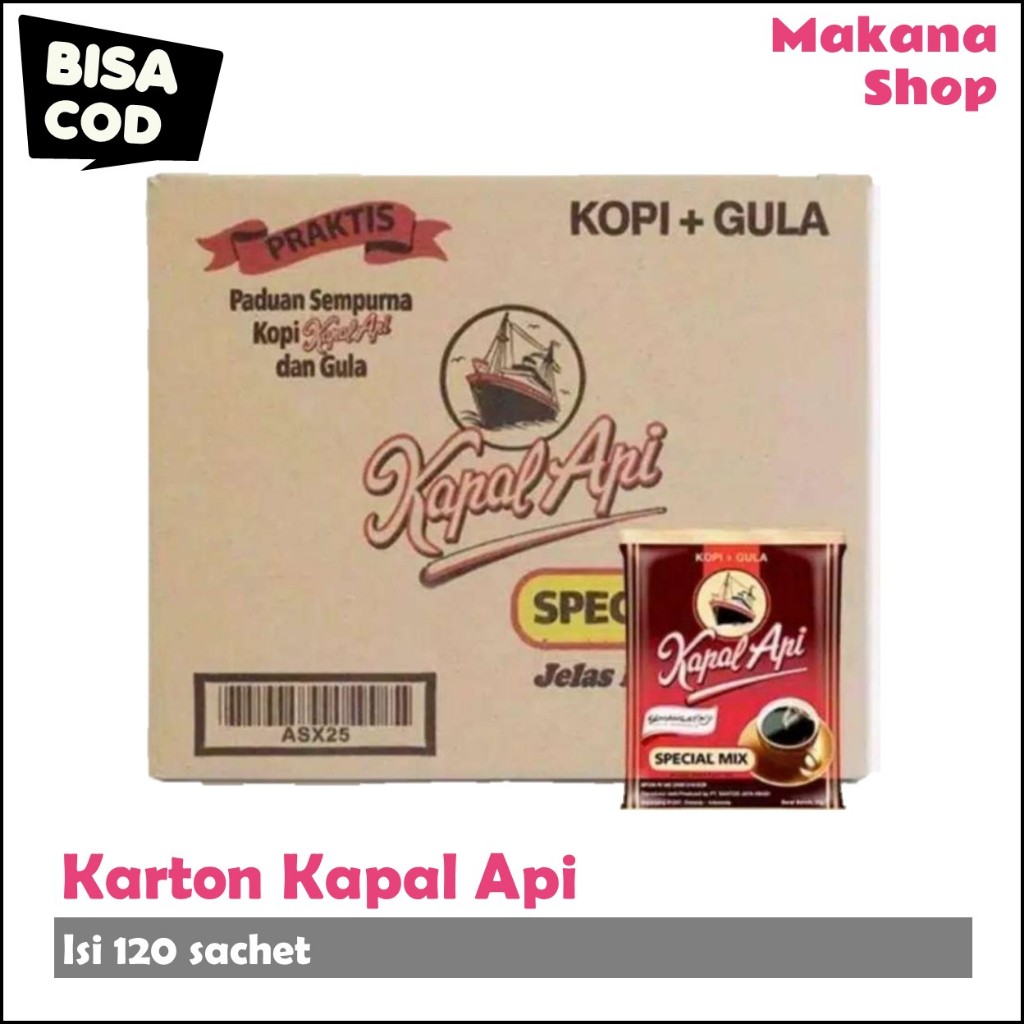 

Kopi Kapal Api Special Mix Sachet 1 Dus 12 Renceng