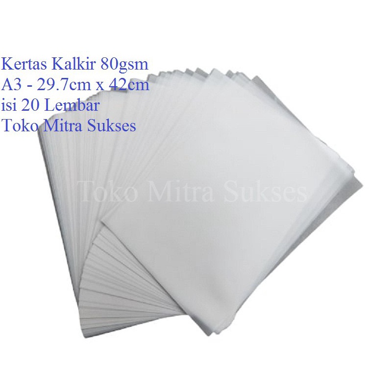 

Cashback 2 Lembar Kertas Kalkir A3 8gsm 297cm x 42cm