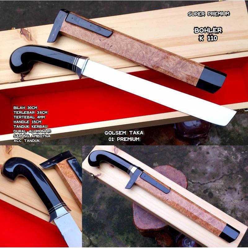 GOLOK SEMBELIH BOHLER K110 TANDUK KERBAU PREMIUM