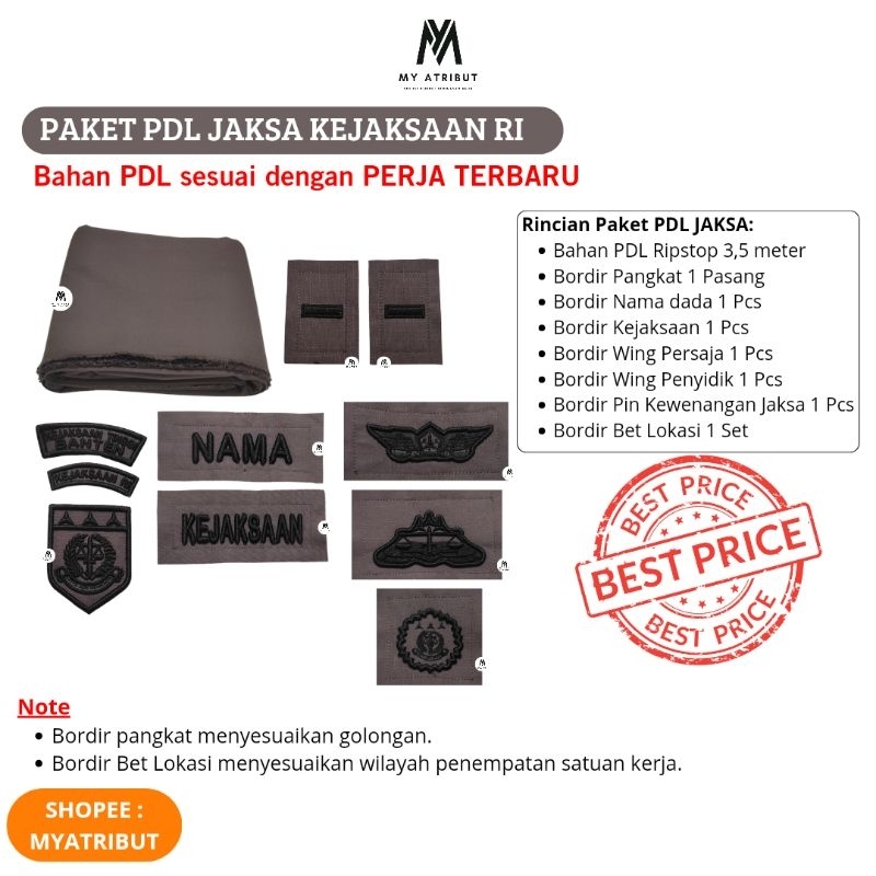 Paket PDL Ripstop Jaksa Fungsional Kejaksaan RI Sesuai perja terbaru