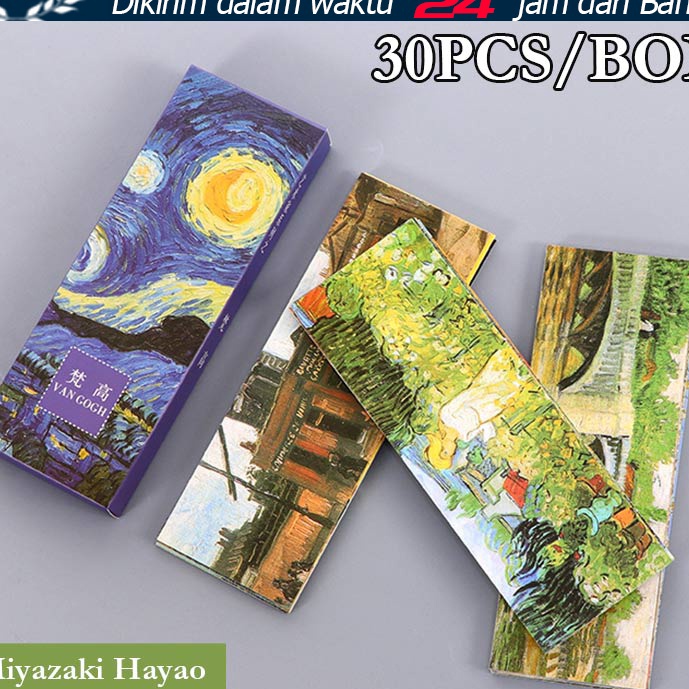 

HJ6 3PcsSet Pembatas Buku Desain Seni Gallery Paper Bookmark Set Pembatas Buku Desain Miyazaki Hayao Van Gogh Untuk Sekolah Kantor Hadiah Kenangan Yang Indah