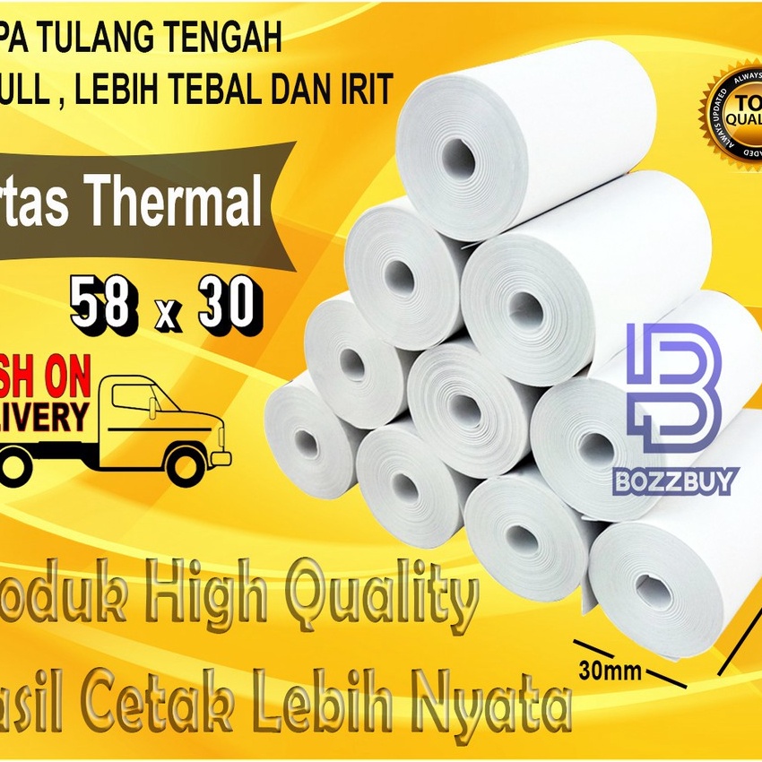 

KI3 Bozzbuy Paket 1 Roll Kertas Printer Thermal 58mm x 3mm