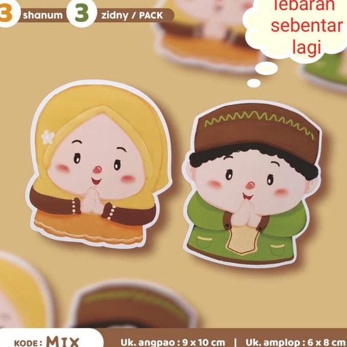 

KF7 Amplop lebaran karakter 3D terbaru Termurah no 1 Angpao lucu karakter unik GEMOY TERLARIS NO 1 1 pak isi 6 pcs