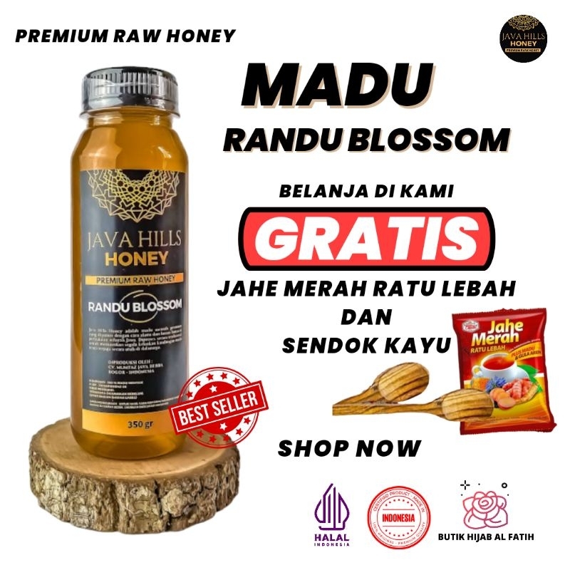 

javahiils madu murni 100% randu imunitas | kolesterol | kulit | batuk Java Hills Honey 350gr COD