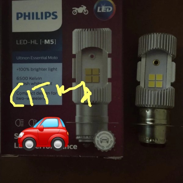 lampu led motor depan putih kaki 1 Philips