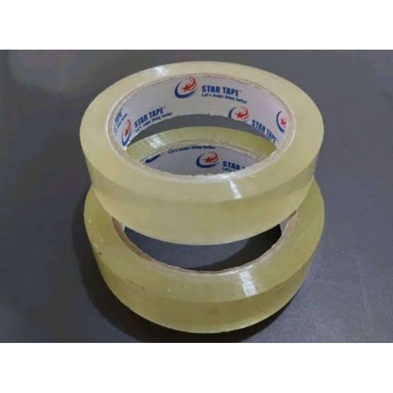 

LAKBAN OPP CLEAR BENING 24MM ( 1 PCS ) STAR TAPE MURAH KUALITAS TERBAIK