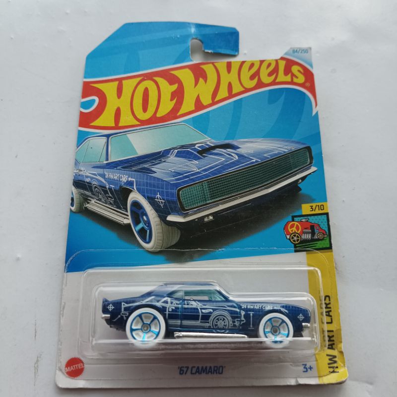 Hot wheels 67 camaro biru