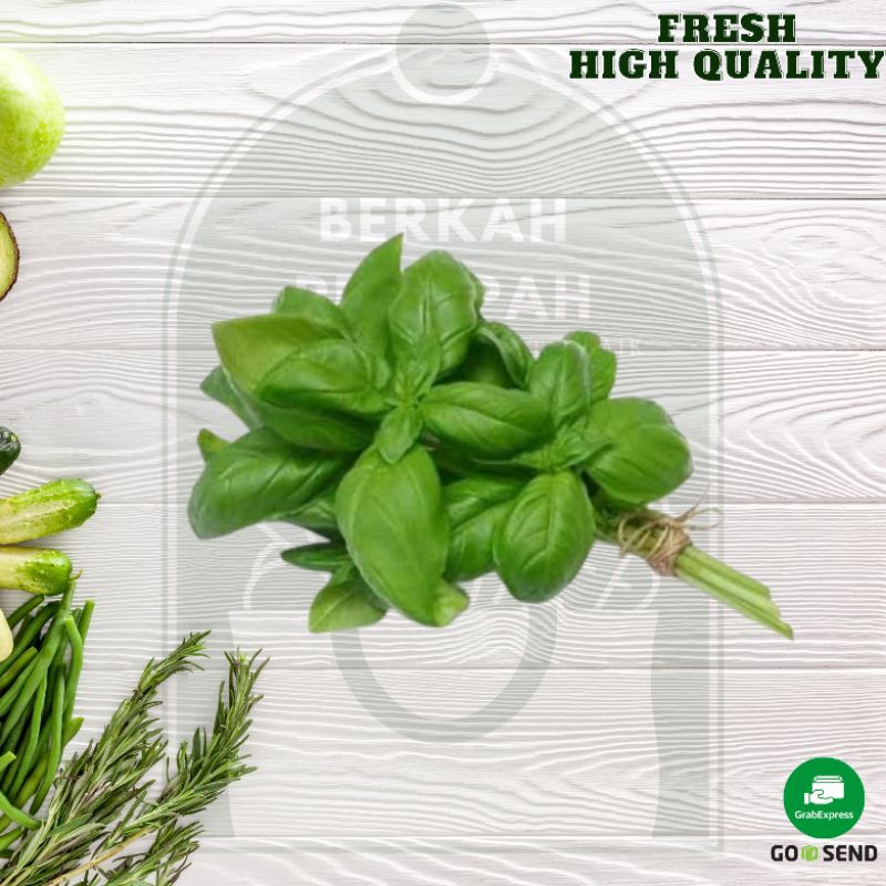 

Sayur daun basil segar 1000gr