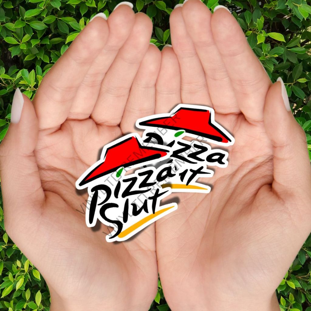 

Sticker Brand Logo Makanan Fast Food Pizza Hut Anti Air Vinyl Pizza Slut Aesthetic Y2k