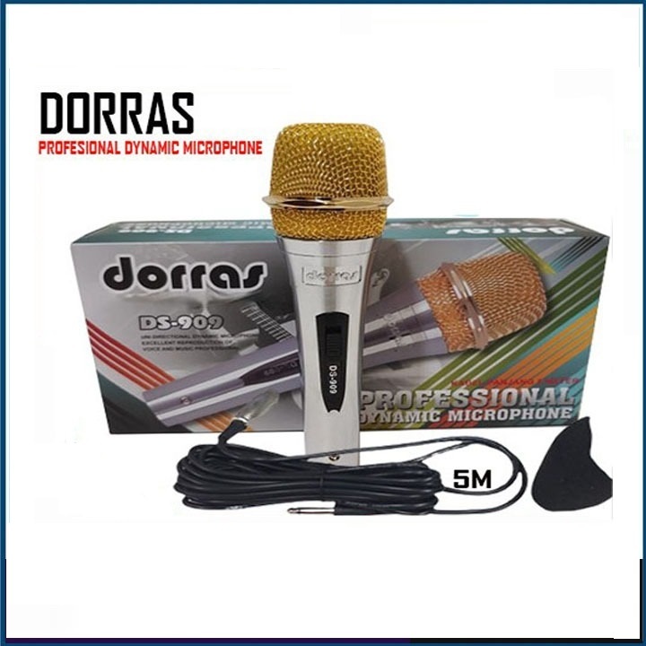DORRAS Mic Kabel Microphone Kabel DS-909 Berkualitas suara mantap Mic BagusCocok Untuk Karaoke