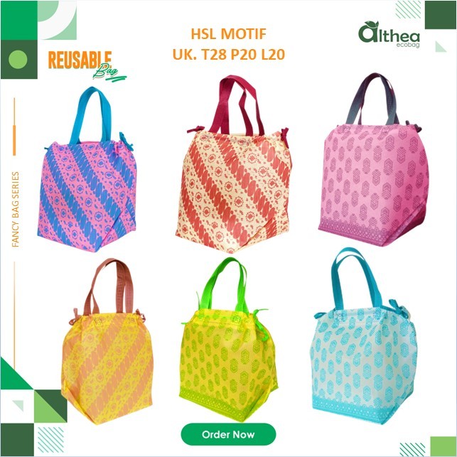 

ALTHEA Tas Hajatan Tas Nasi Kotak Goodie Bag Tasyakuran Tas Besek Tas Spunbond 28x20x20