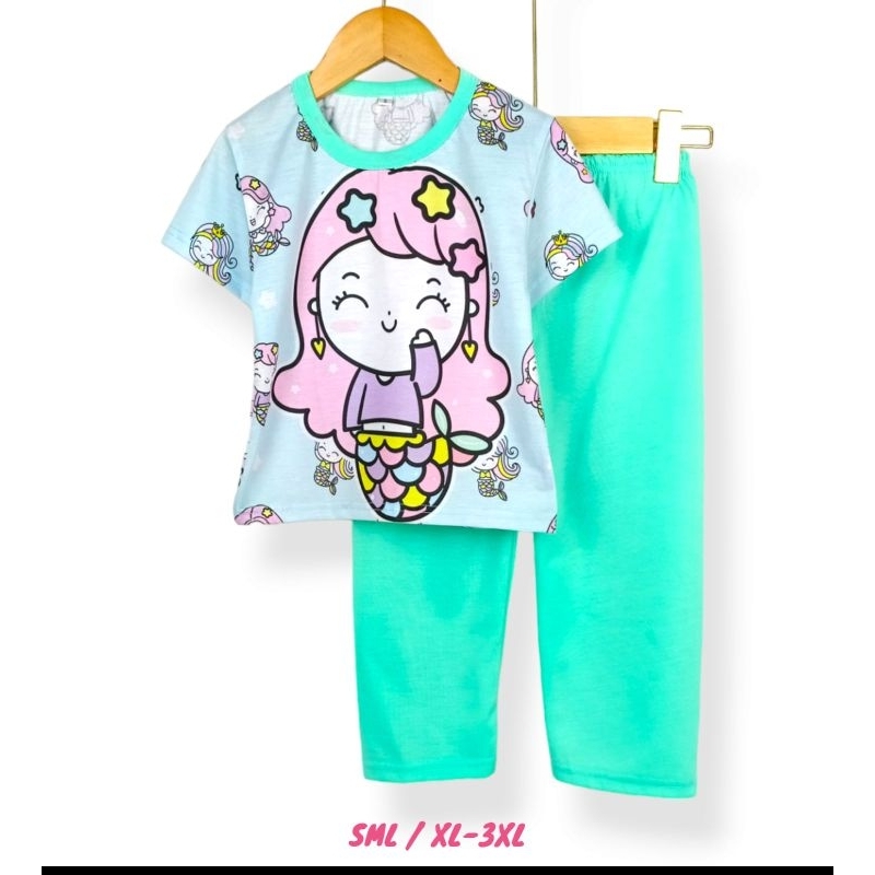 PIYAMA BAJU TIDUR ANAK DEDINA MERMAID CP XL-3XL