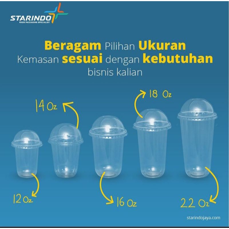 CUP OVAL 22OZ POLOS STARINDO