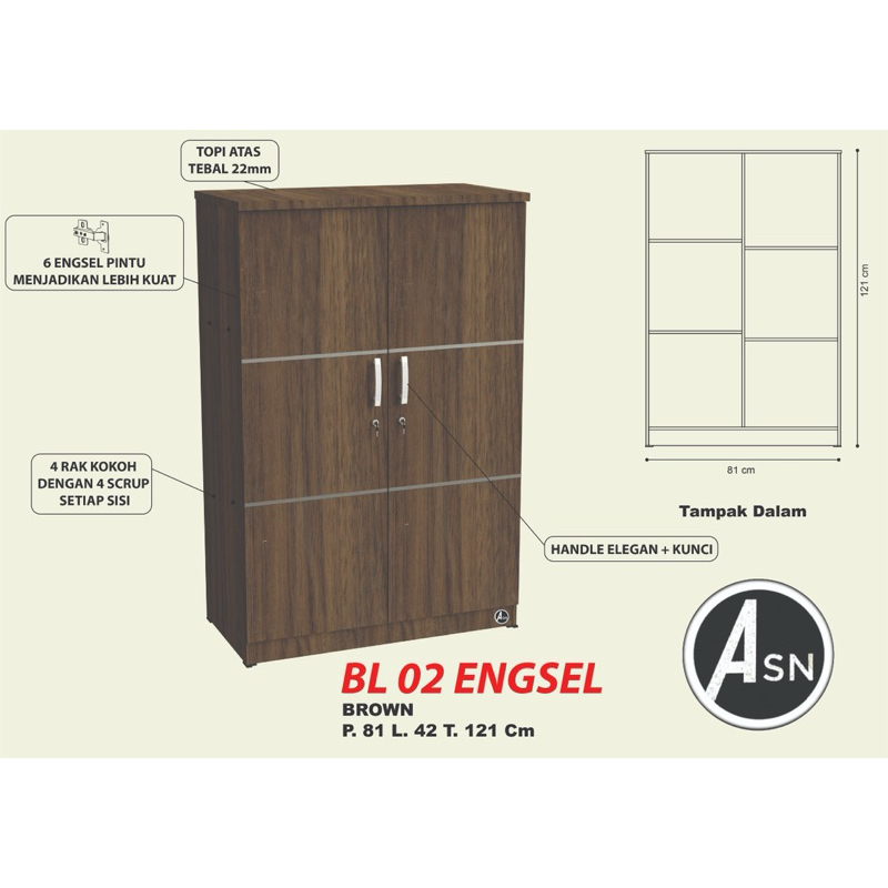 Lemari Anak / Baby Locker / Lemari Kost BL 02 ASN