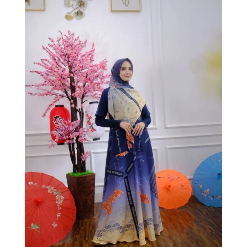 WIBU SERIES KAMEELA HIJABKU /abaya set hijab gamis syari'i model terbaru 2024  /Ready new design and