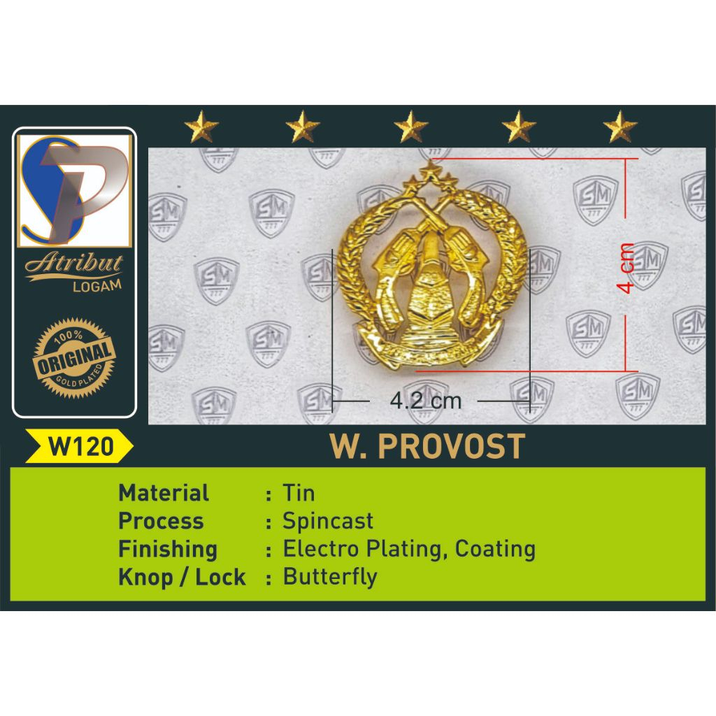 BREVET PIN KENCANA WING PROVOS POLRI