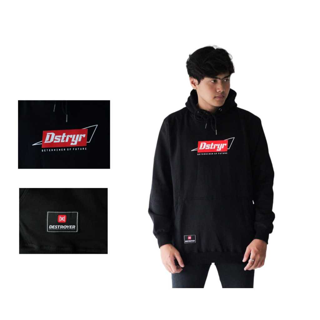 Hoodie HITAM PRIA DISTRO original destroyer