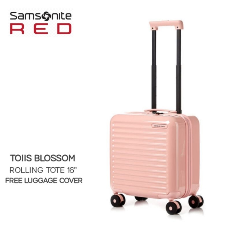 SAMSONITE RED TOIIS BLOSSOM ROLLING TOTE 16 inch TSA LOCK