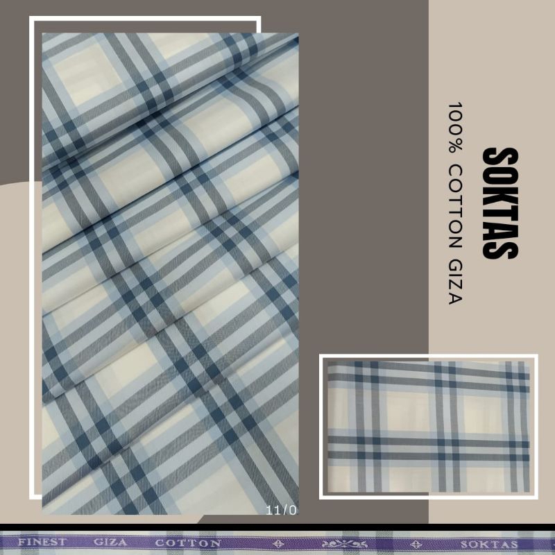 KATUN PREMIUM | BAHAN KAIN BAJU | KAIN KEMEJA KATUN MOTIF KOTAK KOTAK