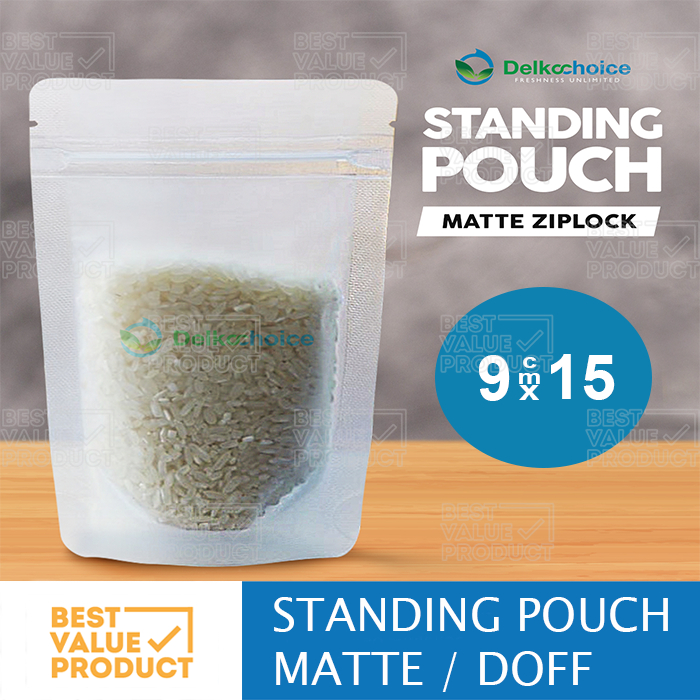 STANDING POUCH MATTE DOFF ZIPLOCK 9 x 15 / KEMASAN SNACK DOFF 9x15