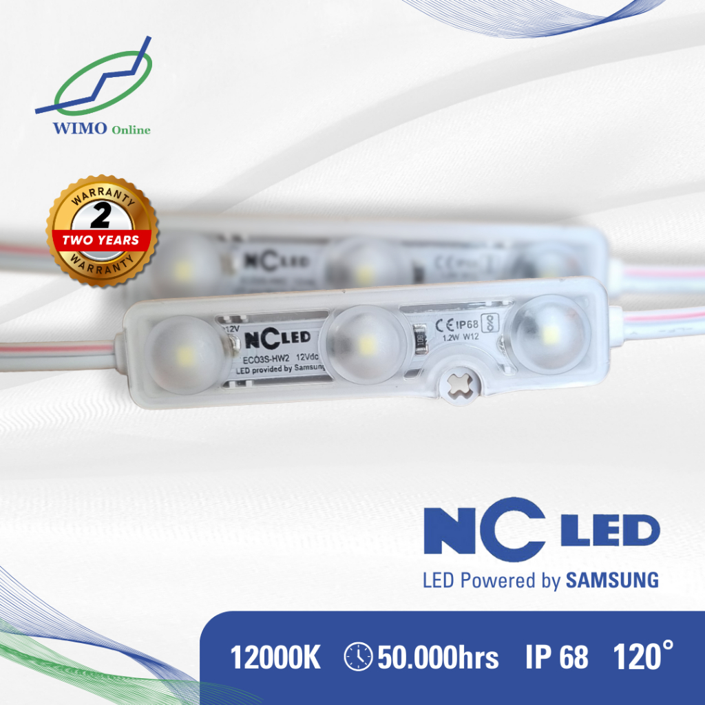 LAMPU MODULE SAMSUNG  3 MATA NC LED 2835 WHITE 1.2W MADE IN KOREA - 50 PCS
