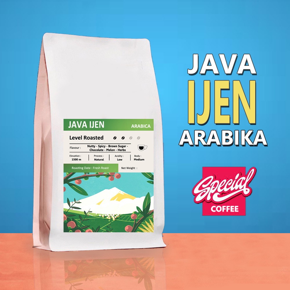 

Kopi Java Ijen Arabica 200 Gram - Biji/Bubuk - Kopi Jawa Arabika Premium Coffee